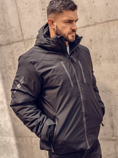 Chaqueta esquí de invierno deportiva para hombre negro Bolf 7507A