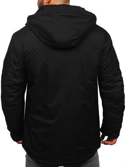 Chaqueta esquí deportiva de invierno para hombre negro y verde Bolf 7097