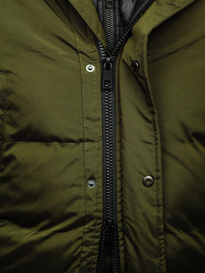 Chaqueta parka acolchada de invierno para hombre caqui Bolf 5M790