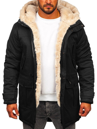 Chaqueta parka de invierno para hombre Negro Bolf 22M317