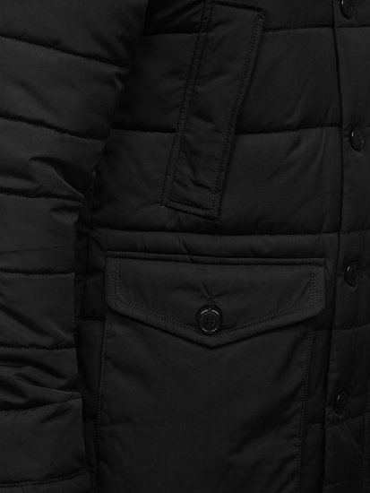 Chaqueta parka de invierno para hombre alaska color negro Bolf JK361