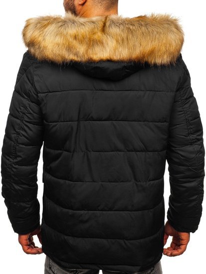 Chaqueta parka de invierno para hombre alaska color negro Bolf JK361