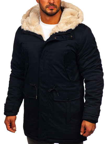 Chaqueta parka de invierno para hombre azul oscuro Bolf 22M317