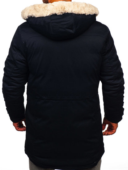 Chaqueta parka de invierno para hombre azul oscuro Bolf 22M317