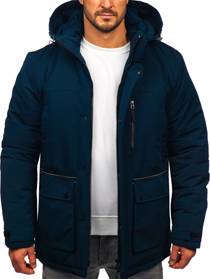 Chaqueta parka de invierno para hombre azul oscuro Bolf 22M323