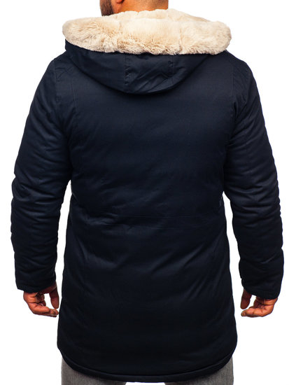 Chaqueta parka de invierno para hombre azul oscuro Bolf 22M52