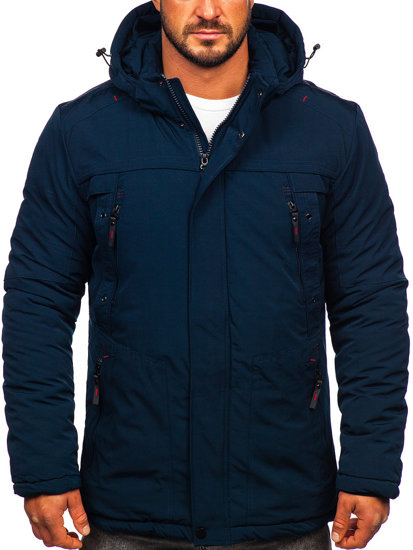 Chaqueta parka de invierno para hombre azul oscuro Bolf 5M713