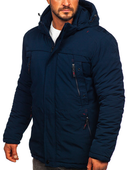 Chaqueta parka de invierno para hombre azul oscuro Bolf 5M713