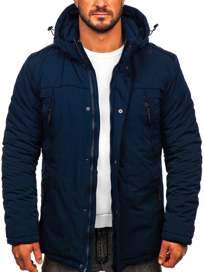 Chaqueta parka de invierno para hombre azul oscuro Bolf 5M713