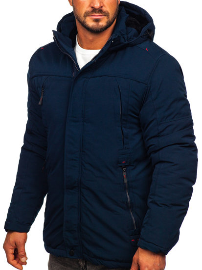 Chaqueta parka de invierno para hombre azul oscuro Bolf 5M717