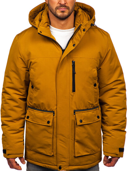 Chaqueta parka de invierno para hombre camel Bolf 22M323