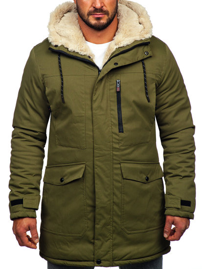 Chaqueta parka de invierno para hombre caqui Bolf 22M37