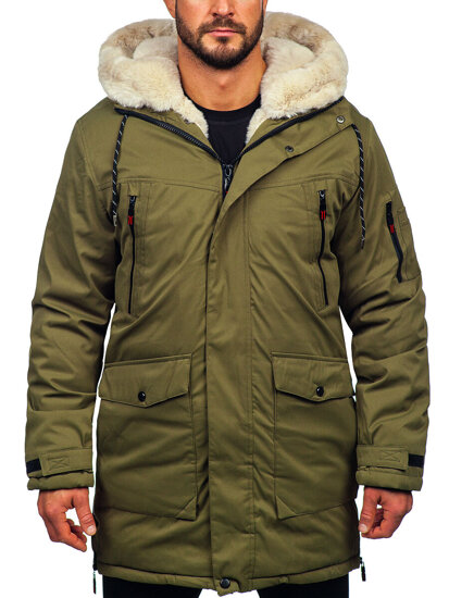 Chaqueta parka de invierno para hombre caqui Bolf 5M3123