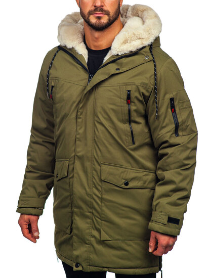 Chaqueta parka de invierno para hombre caqui Bolf 5M3123