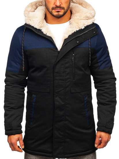 Chaqueta parka de invierno para hombre negro Bolf 22M118