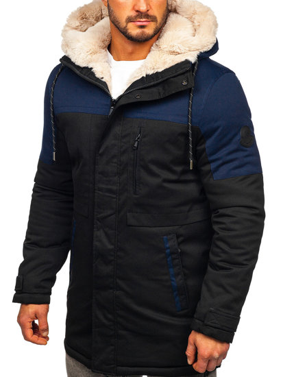 Chaqueta parka de invierno para hombre negro Bolf 22M118