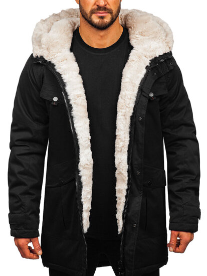 Chaqueta parka de invierno para hombre negro Bolf 22M318