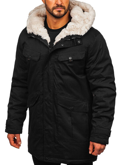 Chaqueta parka de invierno para hombre negro Bolf 22M318