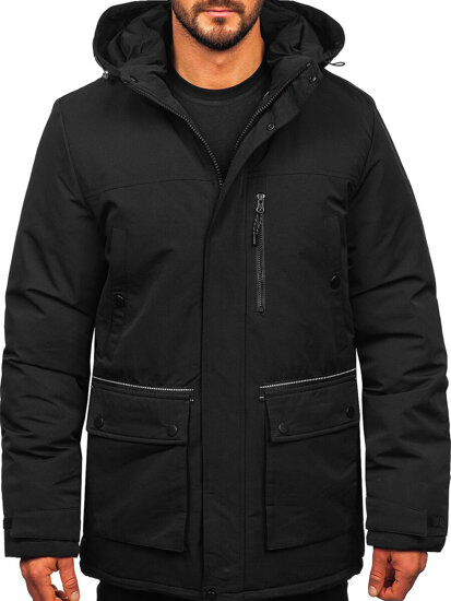 Chaqueta parka de invierno para hombre negro Bolf 22M323