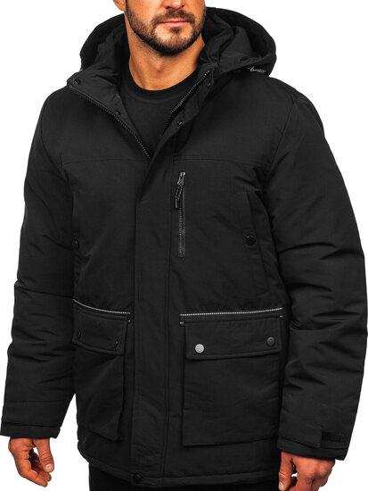 Chaqueta parka de invierno para hombre negro Bolf 22M323