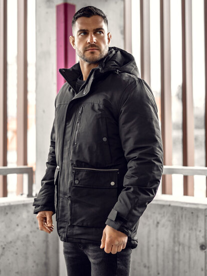 Chaqueta parka de invierno para hombre negro Bolf 22M323A