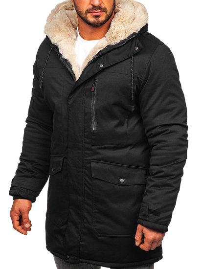 Chaqueta parka de invierno para hombre negro Bolf 22M37