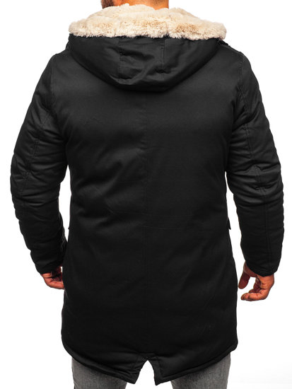 Chaqueta parka de invierno para hombre negro Bolf 22M37