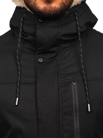 Chaqueta parka de invierno para hombre negro Bolf 22M38