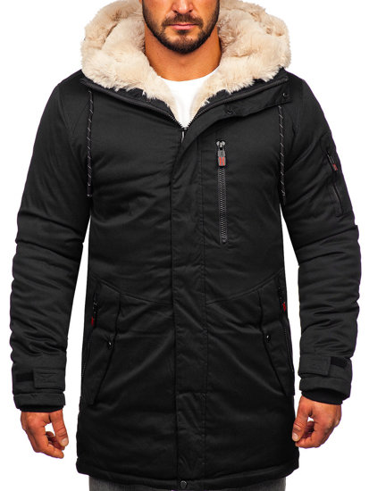 Chaqueta parka de invierno para hombre negro Bolf 22M39