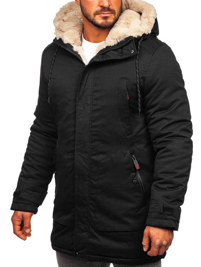 Chaqueta parka de invierno para hombre negro Bolf 22M52