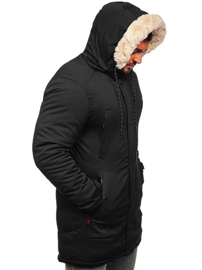 Chaqueta parka de invierno para hombre negro Bolf 22M52