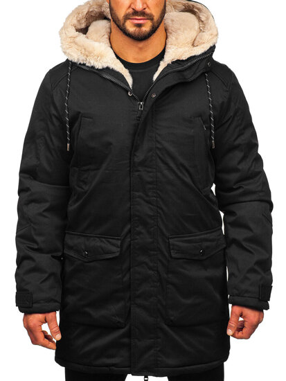 Chaqueta parka de invierno para hombre negro Bolf 5M120