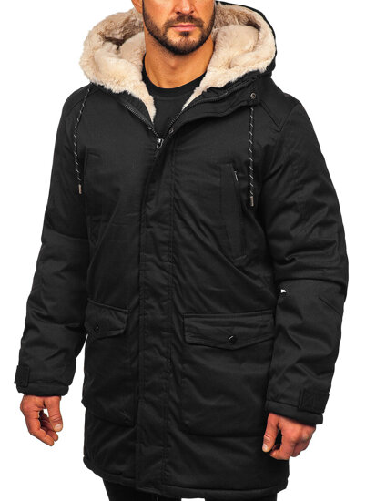 Chaqueta parka de invierno para hombre negro Bolf 5M120