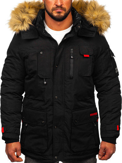 Chaqueta parka de invierno para hombre negro Bolf 5M791