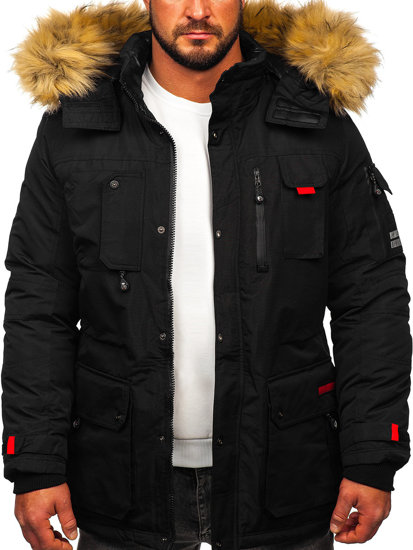 Chaqueta parka de invierno para hombre negro Bolf 5M791