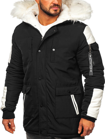 Chaqueta parka de invierno para hombre negro Bolf JP5832