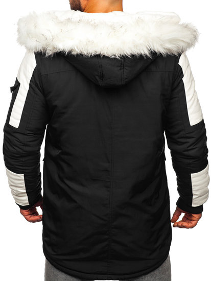 Chaqueta parka de invierno para hombre negro Bolf JP5832