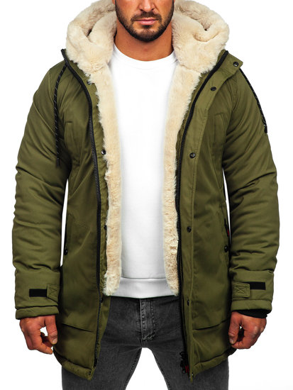 Chaqueta parka de invierno para hombre verde Bolf 22M52