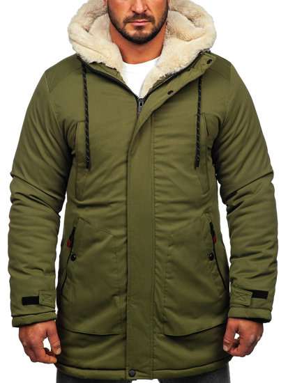 Chaqueta parka de invierno para hombre verde Bolf 22M52