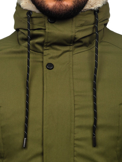 Chaqueta parka de invierno para hombre verde Bolf 22M52