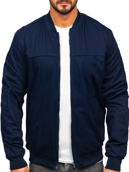 Chaqueta reversible de entretiempo bomber para hombre azul oscuro Bolf 84M3005