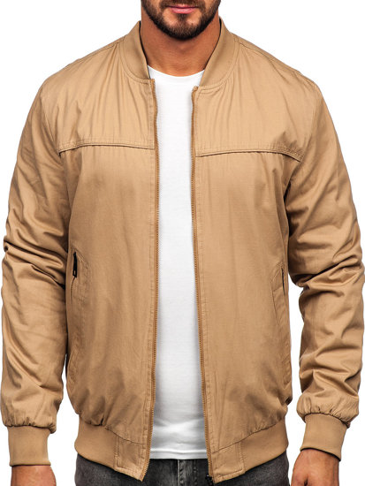 Chaqueta reversible de entretiempo bomber para hombre camel Bolf 84M3005