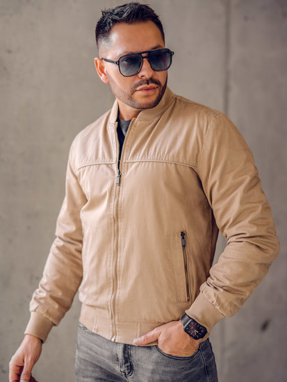 Chaqueta reversible de entretiempo bomber para hombre camel Bolf 84M3005A