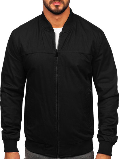 Chaqueta reversible de entretiempo bomber para hombre negro Bolf 84M3005