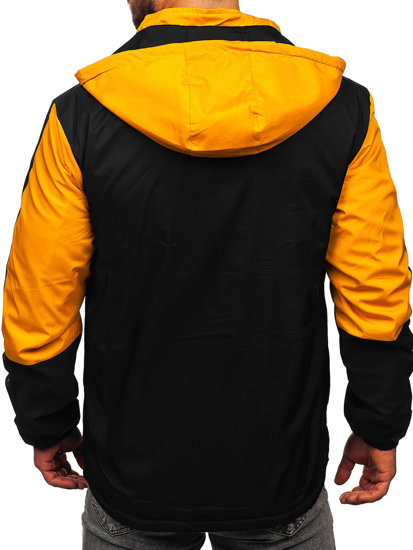 Chaqueta reversible de entretiempo para hombre amarillo y negro Bolf 84M3015