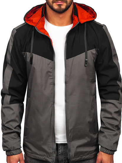 Chaqueta reversible de entretiempo para hombre negro y verde Bolf 84M3015