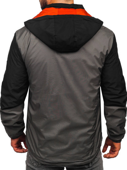 Chaqueta reversible de entretiempo para hombre negro y verde Bolf 84M3015