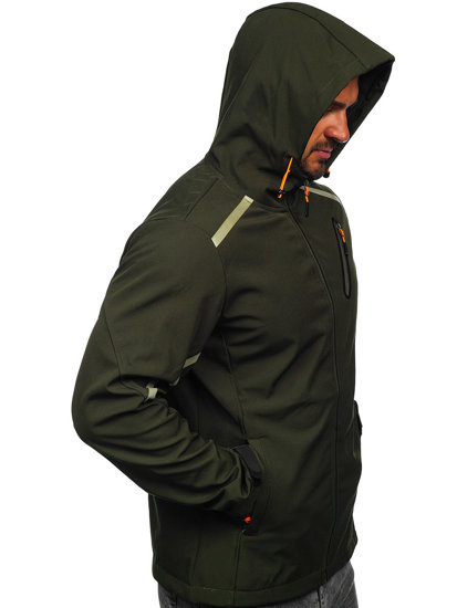 Chaqueta softshell de entretiempo para hombre caqui Bolf HSS037