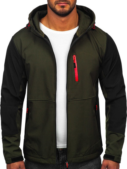 Chaqueta softshell de entretiempo para hombre caqui Bolf HSS039