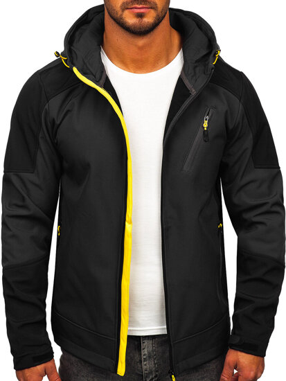 Chaqueta softshell de entretiempo para hombre grafito Bolf HSS040